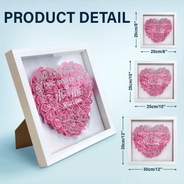Gift For Couples, Gift For Husband, Gift For Wife - Couple First Anniversary As Mr. & Mrs. - Personalized Flower Shadow Box
