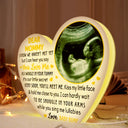 New Dad, Pregnant Mom - Custom Photo Dear Mommy Daddy Love From The Bump - Personalized Custom Shaped Light Box
