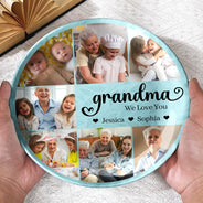 Gift For Grandma,Gift For Mother,Happy - Custom Photo Mom Nana We Love You - Personalized Ceramic Plate