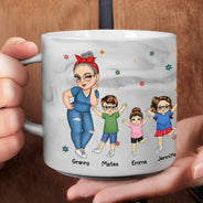 Gift For Grandma,Love,Gift For Mother - Living That Grandma Life - Personalized Marble Mug