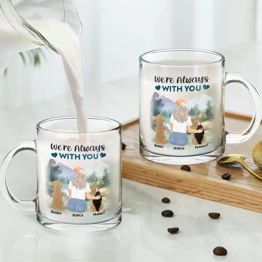Pet Lovers, Happy, Dog Lovers, Dog Mom, Dog Dad - A Bond That Can't Be Broken Dog Mom Dog Dad - Personalized Glass Mug