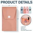 Gift For Yourself,Gift For Women,Gift For Mother,Happy - Birth Month Flower Filed & Name - Personalized Makeup Brush Bag Set