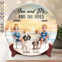 Gift For Husband,Gift For Wife,Gift For Boyfriend,Gift For Girlfriend,Love,Dog Couple - You And Me And The Dogs - Personalized Ceramic Plate