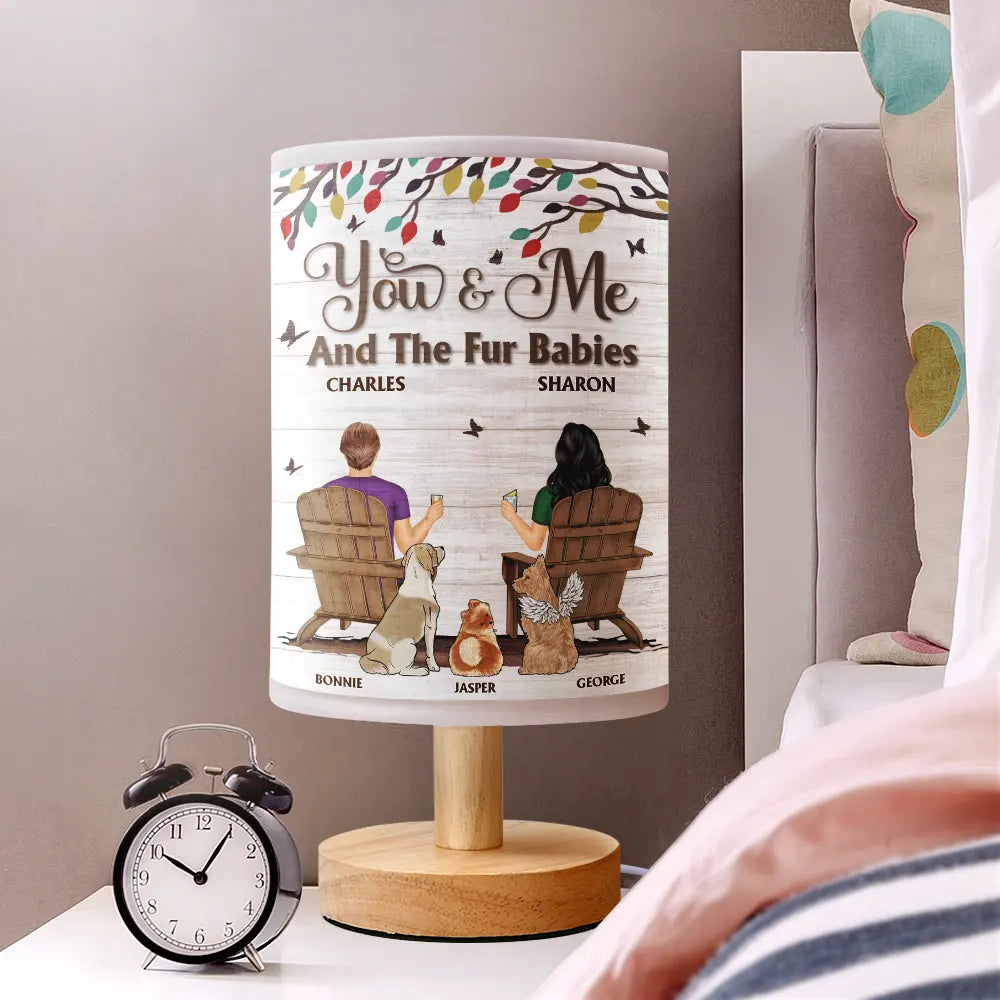Gift For Husband,Gift For Wife,Gift For Boyfriend,Gift For Girlfriend,Love,Dog Couple - You And Me And The Dogs - Personalized Fabric Lamp