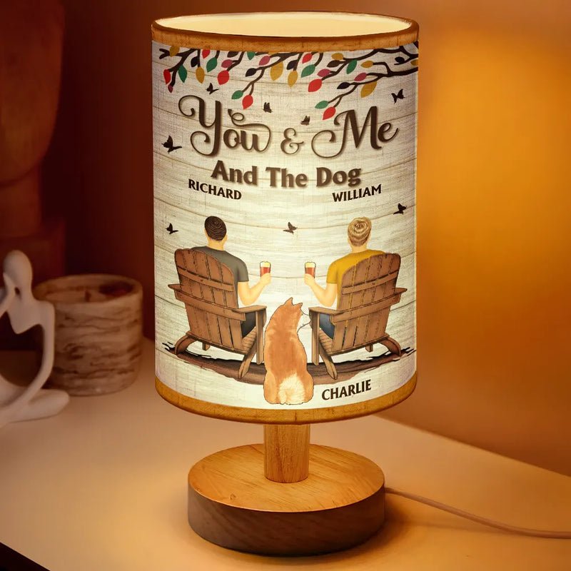 Gift For Husband,Gift For Wife,Gift For Boyfriend,Gift For Girlfriend,Love,Dog Couple - You And Me And The Dogs - Personalized Fabric Lamp