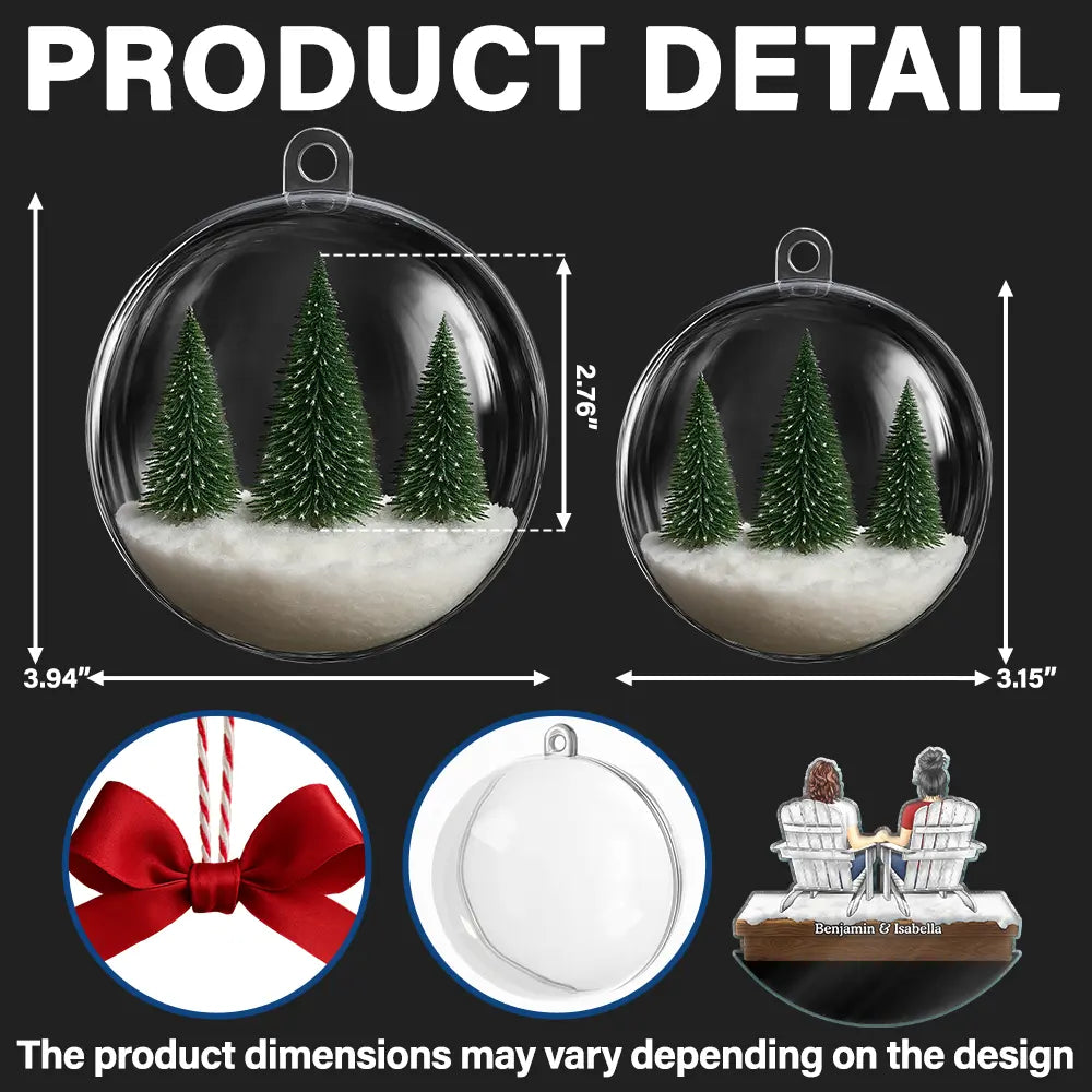 Gift For Couples,Christmas,Love - You And Me We Got This - Personalized 3D Acrylic Ball Ornament