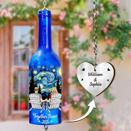 You And Me We Got This - Personalized Wine Bottle Wind Chime