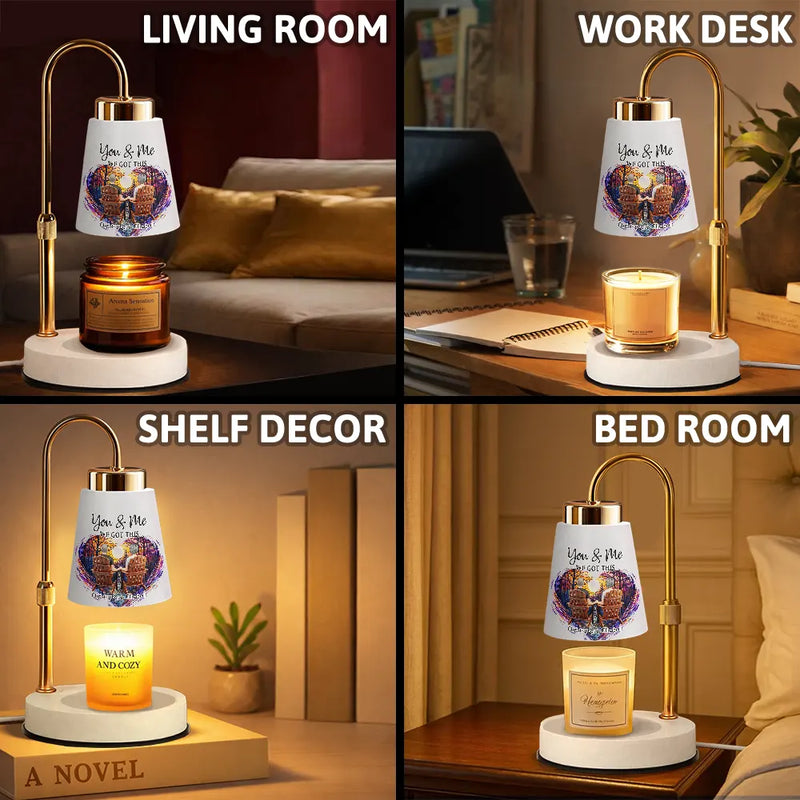 Gift For Couples,Love - You And Me We Got This 3D Effect Back Couple - Personalized Truncated Cone Candle Warmer