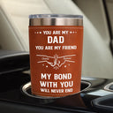 Gift For Brothers,Cousin,Happy,Gift For Men,Gift For Father - You Are My Brother My Friend - Personalized Leather Tumbler