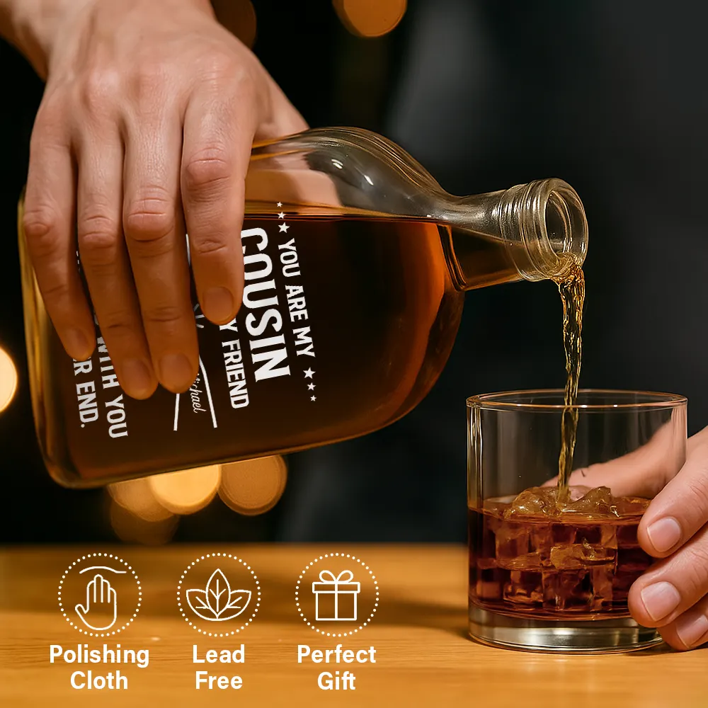 Gift For Brothers, Cousin, Happy, Top Market, Gift For Men, Gift For Father - You Are My Brother My Friend - Personalized Whiskey Bottle