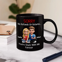 Gift For Couples, Funny - You Are Stuck With Me Forever 3D Effect Couple - Personalized Mug