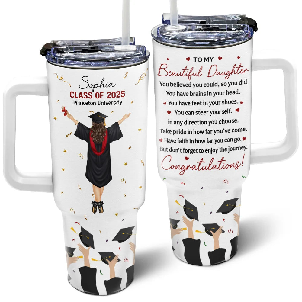 You Believed You Could So You Did - Personalized 40oz Tumbler With Straw