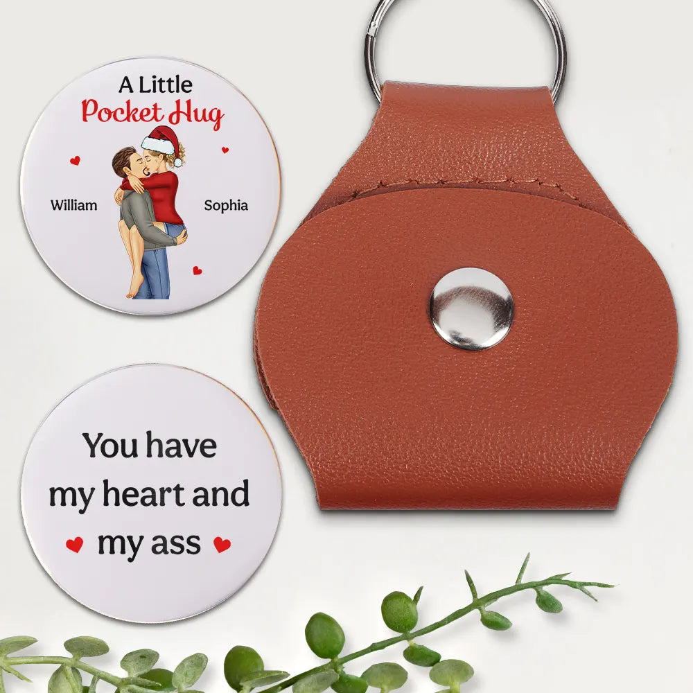 Gift For Couples,Gift For Women,Gift For Men,Gift For Husband,Gift For Wife,Gift For Boyfriend,Gift For Girlfriend,Love,Happy,Top Market - You Have My Heart Couple - Personalized Leather Pocket Hug