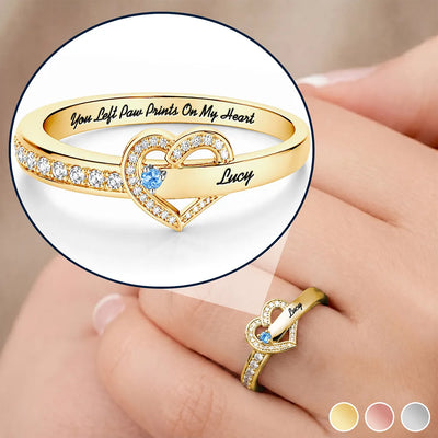 Birthstone Heart Ring