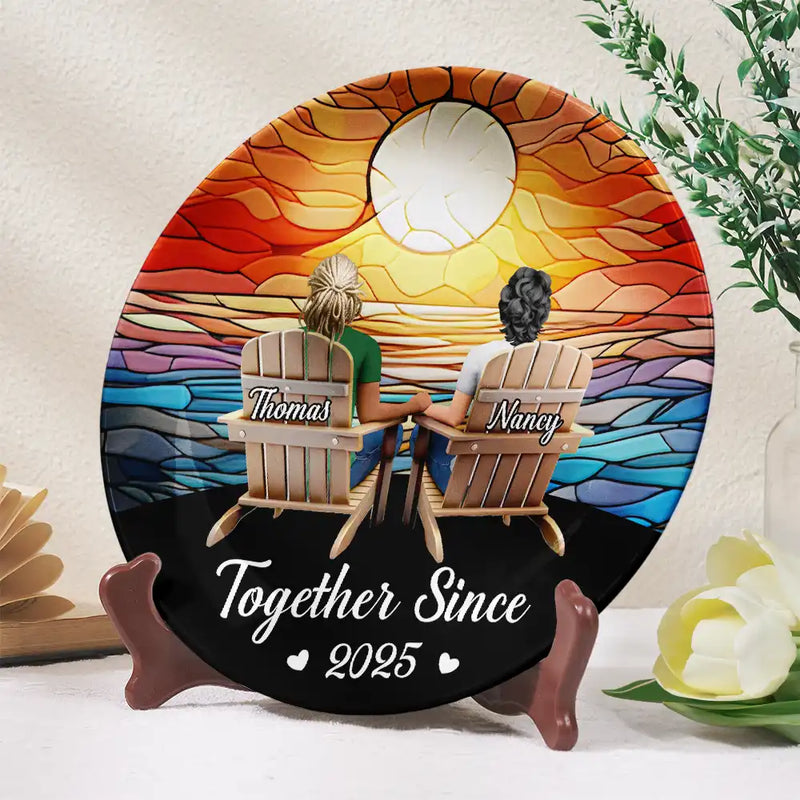 Gift For Couples, Love, Happy - You & Me We Got This Till Our Last Breath - Personalized Ceramic Plate