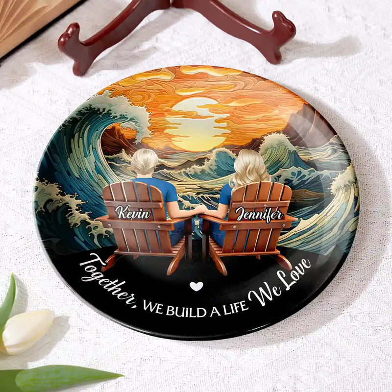 Gift For Couples, Love, Happy - You & Me We Got This Till Our Last Breath - Personalized Ceramic Plate