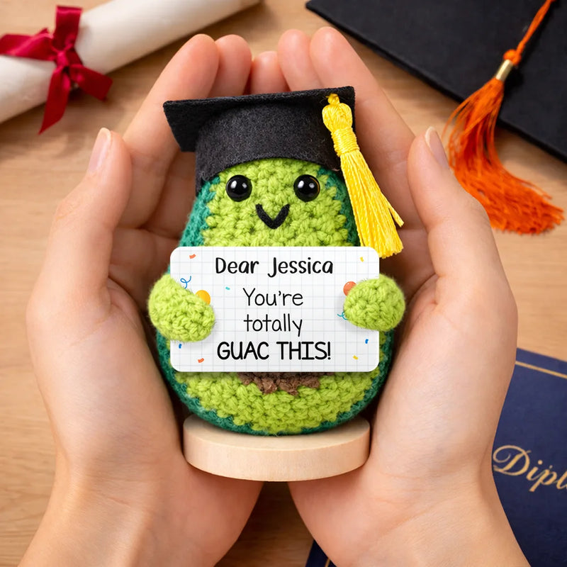 Graduation, Happy, Funny, Gift For Men, Gift For Women, Gift For Bestie - You're Kind Of A Big Dill - Personalized Doll Crochet With Custom Card