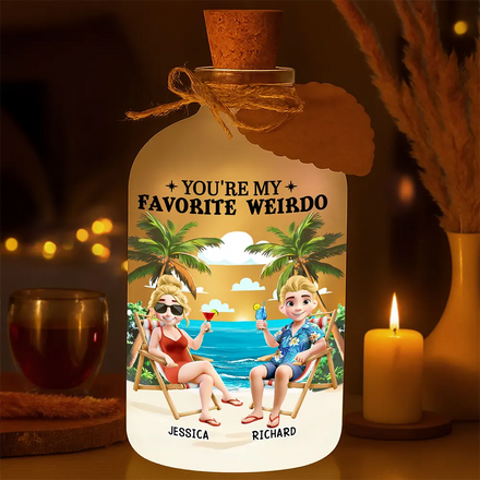 You're My Favorite Weirdo - Personalized Short Bottle Light