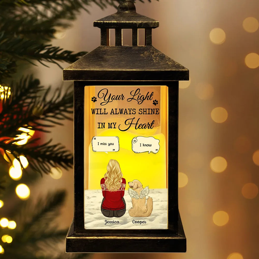 Your Light Will Always Shine In My Heart - Personalized LED Candle Lantern