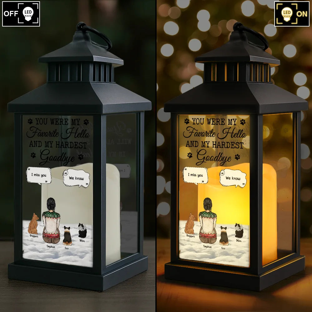 Memorial,Pet Lovers,Pet Mom,Pet Dad,Dog Lovers,Dog Mom,Dog Dad,Sad - Your Light Will Always Shine In My Heart - Personalized LED Candle Lantern