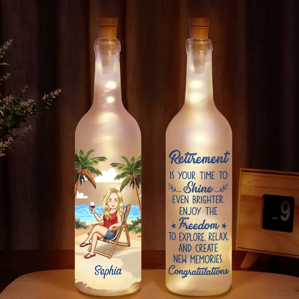 Your Time Shine Even Brighter - Personalized Bottle Light