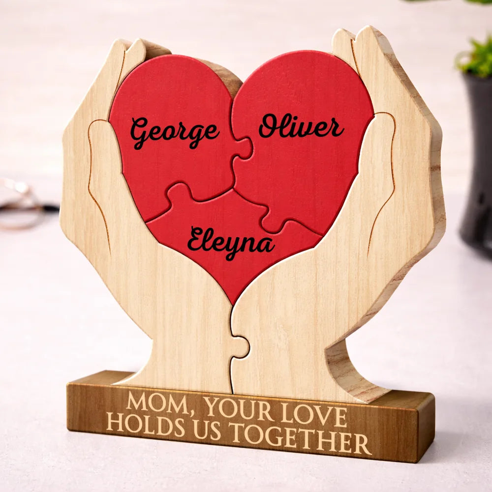 Your Arms Forever Open Your Hugs That Hold Us Tight - Personalized Custom Shaped Wooden Puzzle