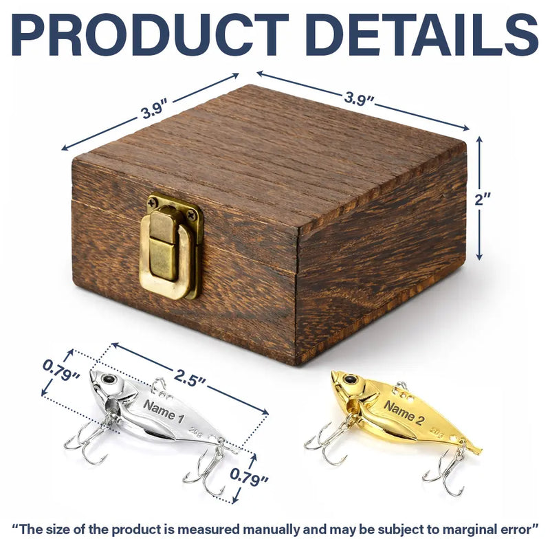 Gift For Father,Fishing,Top Market,Humorous,Custom Text - Dad Grandpa It's Ofishal - Personalized Metal Fish Lure Set
