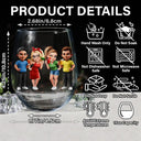 Gift For Bestie,Gifts For Colleagues,Gift For Sisters,Gift For Sibling,Happy - Thank You For Being My Unpaid Therapist Bestie Sibling - Personalized Stemless Wine Glass