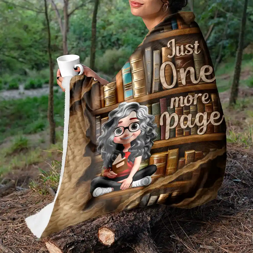 Reading,Gift For Yourself,Gift For Women,Happy - Reading Ripping Effect Girl This Is My Reading Blanket - Personalized Fleece Blanket, Sherpa Blanket