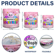 Christmas,Gift For Kids,Icon,Playful - Gift For Kids Squishy Lovers - Personalized Name Squishy Collection Storage Basket